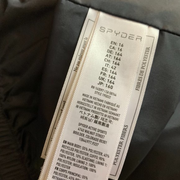 Kids Spyder Trick Synthetic Down Ski Snowboard Jacket - Picture 6 of 6